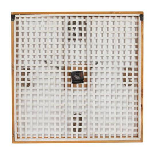 White Farmhouse Wood Wall Clock, 24" x 24"